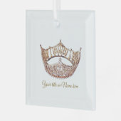 Kerst Amerikaanse Pageant Crown Glass Glas Ornament (Voorkant links)