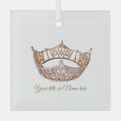 Kerst Amerikaanse Pageant Crown Glass Glas Ornament (Voorkant)