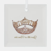 Kerst Amerikaanse Pageant Crown Glass Glas Ornament (Achterkant)