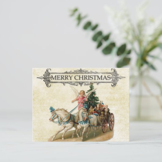  kerst-angel briefkaart (Staand voorkant)