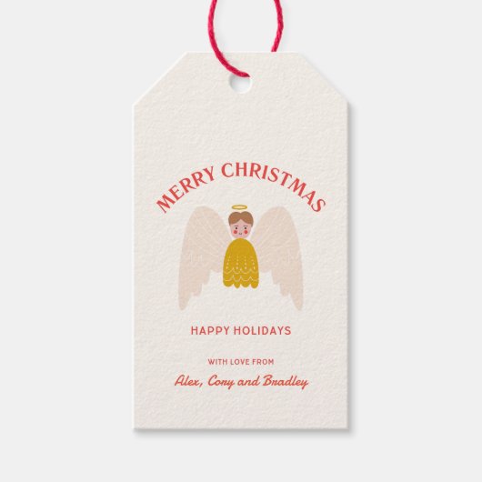KERST ANGEL HALO CADEAULABEL (Voorkant)