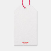 Kerst Angel Mouse met krans Gift Label Cadeaulabel (Achterkant)