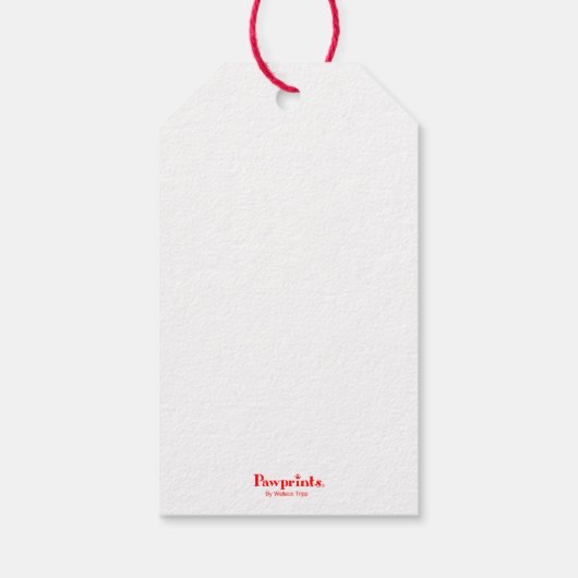 Kerst Angel Mouse met krans Gift Label Cadeaulabel (Achterkant)