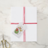 Kerst Angel Mouse met krans Gift Label Cadeaulabel (Met Touw)