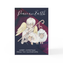 Kerst Angel Shepherd met Lambs Vakantie