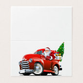 Kerst animatie kerstkaart kaart (Buitenkant ongevouwen)