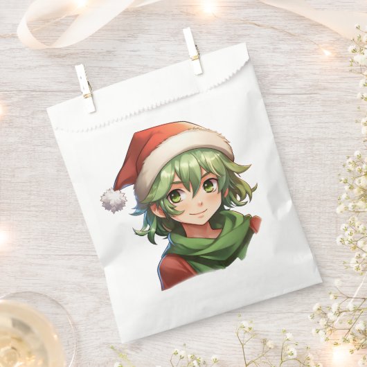 Kerst Anime Elf Portret Bedankzakje (Geknipt)