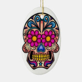 Kerst-annament Suiker Skull Keramisch Ornament (Rechts)