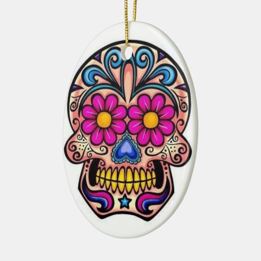 Kerst-annament Suiker Skull Keramisch Ornament (Links)