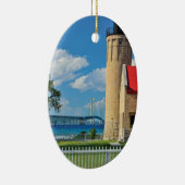 Kerst-annament voor makreelvuurtoren keramisch ornament (Rechts)