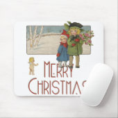 Kerst Antiek Kinderen Illustratie 1920 Muismat (Met muis)