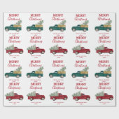 Kerst Antiek pick-up truck Xmas Tree Custom Cadeaupapier (Vlak)