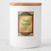 Kerst Apothecary Sugar Sprinkles Label Voedselcontainer Etiket (Voorkant)