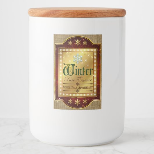 Kerst Apothecary Winter Essence Label Voedselcontainer Etiket (Voorkant)