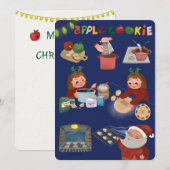 Kerst appelkoek ansichtkaart feestdagenkaart (Voorkant / Achterkant)