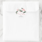 Kerst aquarel Dank je wel Ronde Sticker (Tas)