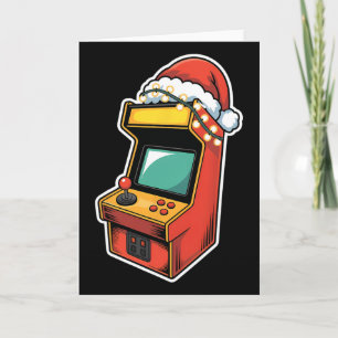 Kerst Arcade Gamer Feestelijke Vakantie Kerstmis  Kaart