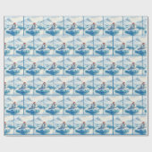 Kerst Arctische zeehonden met Santa Hats Cadeaupapier (Vlak)