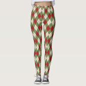 Kerst Argyle Leggings (Voorkant)