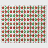 Kerst Argyle Patroon Retro Gift Wrapping Papier (Vlak)