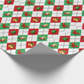 Kerst Argyle Patroon Retro Gift Wrapping Papier (Hoek)