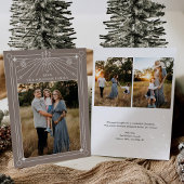 Kerst Art Deco Line Art Foto Vakantie Kaart