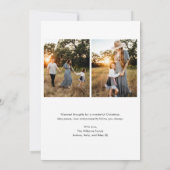 Kerst Art Deco Line Art Foto Vakantie Kaart (Achterkant)