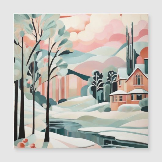 Kerst Art Deco [ magnetisch ontwerp] (Voorkant)