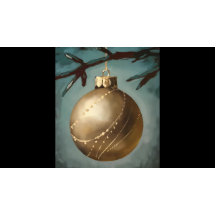 Kerst Art Print, Moody Kerstmis, olieverfschilderi