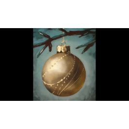 Kerst Art Print, Moody Kerstmis, olieverfschilderi Poster