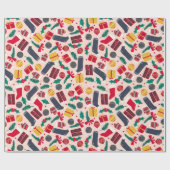 Kerst Artikelen Patroon Cadeaupapier (Vlak)