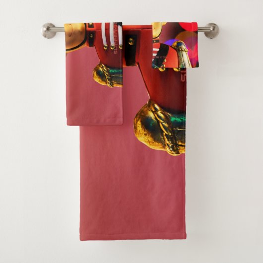 Kerst artistieke speelgoed soldaat SlipperyJoe gay Bad Handdoek (Insitu)