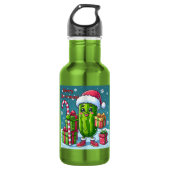 Kerst augurk met geschenken waterfles (Voorkant)