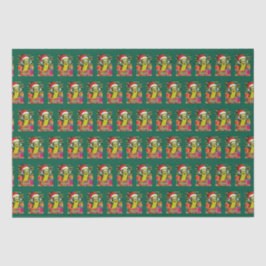 Kerst augurk met kerstmuts tissuepapier