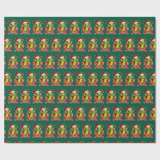 kerst-augurkenpapier cadeaupapier (Vlak)