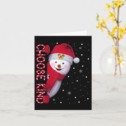 Kerst Autisme Bewustzijn Shirt Kies Kind Sneeuw Kaart (Gele Bloem)