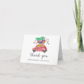 Kerst auto - babyshower bedankt (Voorkant)