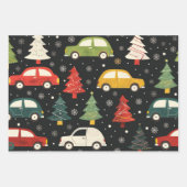 Kerst auto patroon inpakpapier vel (Voorkant 3)