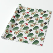 Kerst Avocado Frosty, Rudolph en Santa Cadeaupapier (Uitgerold)
