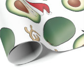 Kerst Avocado Frosty, Rudolph en Santa Cadeaupapier (Rol Hoek)