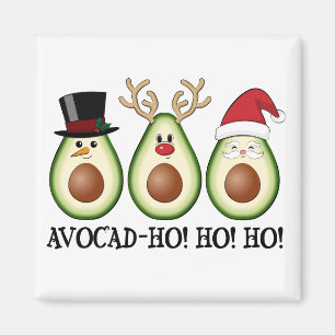 Kerst Avocado Frosty, Rudolph en Santa Magneet