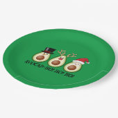 Kerst Avocado Frosty, Rudolph en Santa Papieren Bordje (Gekanteld)