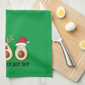 Kerst Avocado Frosty, Rudolph en Santa Theedoek (Quarter Fold)