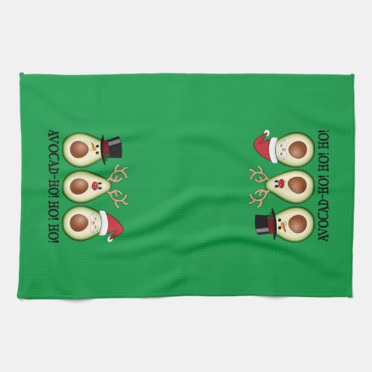 Kerst Avocado Frosty, Rudolph en Santa Theedoek (Horizontaal)