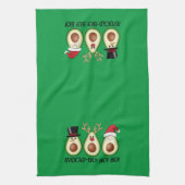 Kerst Avocado Frosty, Rudolph en Santa Theedoek (Verticaal)