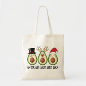 Kerst Avocado Frosty, Rudolph en Santa Tote Bag (Voorkant)