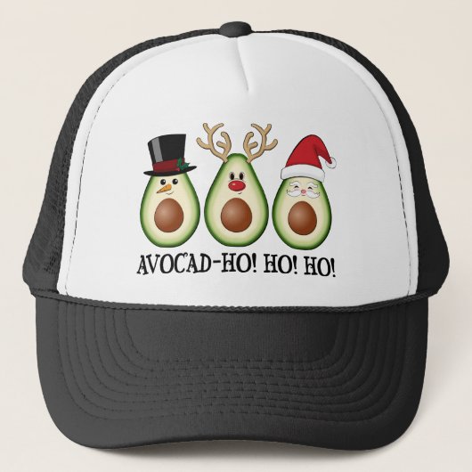 Kerst Avocado Frosty, Rudolph en Santa Trucker Pet (Voorkant)