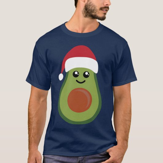 Kerst Avocado Vegan Kerst Sinterklaas cadeau T-shirt (Voorkant)