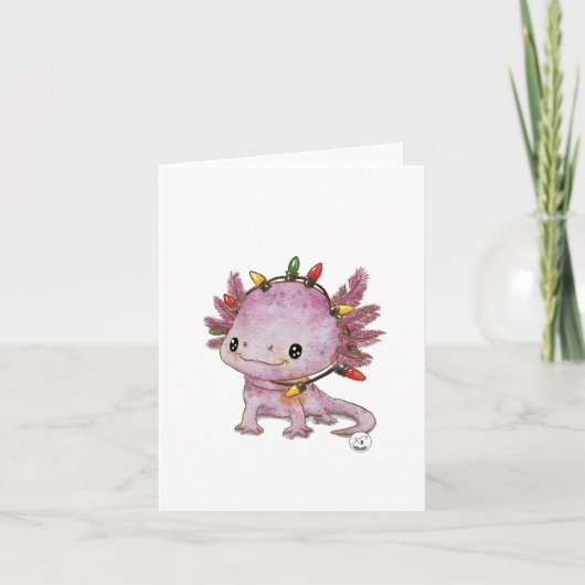 Kerst Axolotl Kaart (Voorkant)