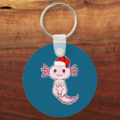 Kerst Axolotl Sleutelhanger (Voorkant)